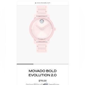 Brand New “Pink” Movado Watch.